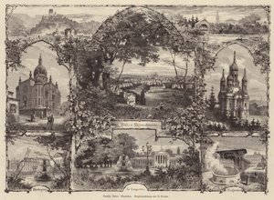 Scener fra Wiesbaden, Tyskland (gravering) av Rudolf (after) Cronau