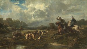 Storhertug Vladimir Alexandrovich av Russland 1847-1909 på ulvejakt av Rudolf Ferdinandovich Frenz