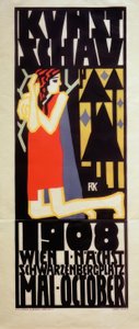 R.Kalvach, plakat for kunstutstillingen i Wien 1908