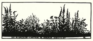 Side fra Husliv, silhuetter av Rudolf Koch (litho) av Rudolf Koch