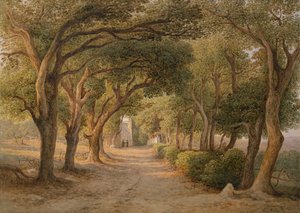 Castel Gandolfo (akvarell på papir) av Rudolf Müller