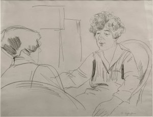 Dirnengespräch von Rudolf Schlichter