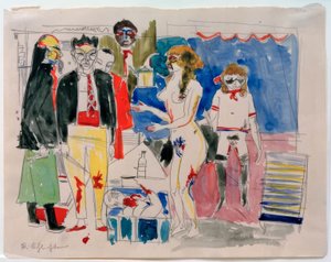 Sadistisk scene av Rudolf Schlichter