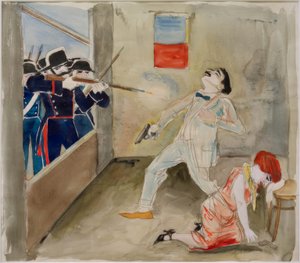 Anarkisten Moros død av Rudolf Schlichter