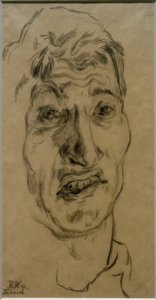 Selvportrett som fange (i Russland) av Rudolf Wacker