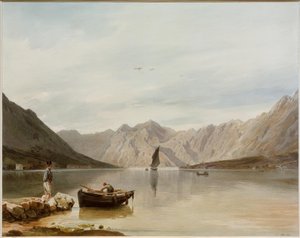 Utsikt mot Mula og Dobrota nær Cattaro av Rudolf von Alt