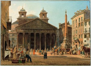 Das Pantheon und die Piazza della Rotonda i Rom