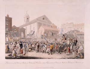 Valg i Covent Garden, London, 1818.