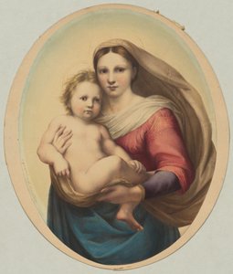 Kopi etter Raphaels sixtinske madonna av Rudolph Geudtner