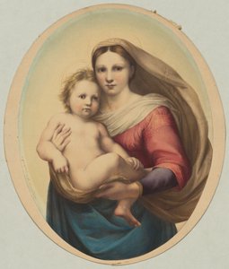 Kopi etter Raphaels sixtinske madonna, 1800-tallet. av Rudolph Geudtner