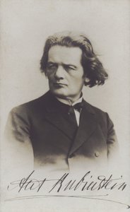 Anton Rubinstein , russisk komponist, dirigent og pianist (s/hvitt foto) av Russian Photographer (after)