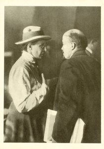 Elena Stasova og Lenin på den andre verdenskongressen til Komintern i Kreml, Moskva av Russian Photographer