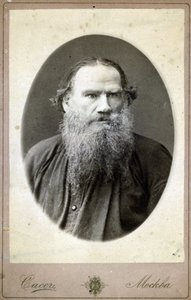 Portrett av Lev Nikolajevitsj, grev Tolstoi (Leon Tolstoi), russisk forfatter (1828-1910). av Russian Photographer
