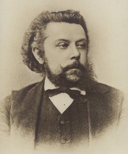 Portrett av Modest Mussorgsky av Russian Photographer