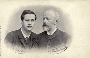 Portrett av Siloti og Tsjaikovskij av Russian Photographer