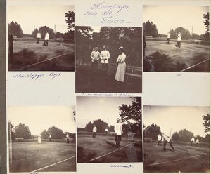 Den russiske keiserfamilien, side fra et album med fotografier, ca. 1897-99 (s/hvitt-foto) (se også 487673-80) av Russian Photographer
