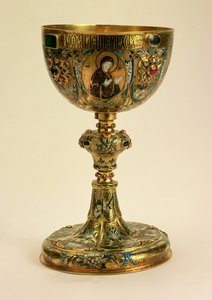 Kalk, russisk, 1677 (gull og emalje) av Russian School