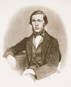 Nikolai Dobrolyubov (sepia-bilde) av Russian School