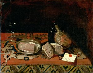Stilleben med en teppeduk, ca. 1730