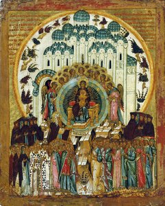 I Thee Rejoiceth, tidlig på 1500-tallet. av Russian icon.