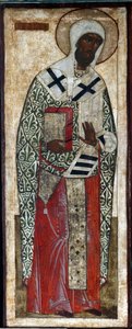 Saint Leontius av Rostov, 1500-tallet. av Russian icon.