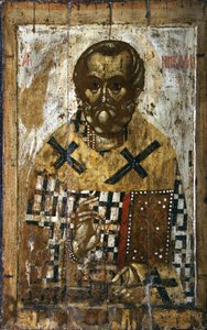 Saint Nicholas, 1300-tallet. av Russian icon.