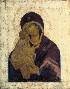 The Virgin of the Don Dobbeltsidig ikon, c1390. av Russian icon.