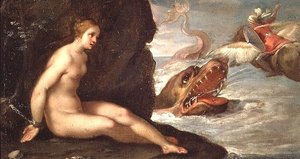 Perseus og Andromeda (olje på lerret)