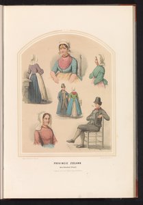 Tradisjonelle kostymer fra Noord-Beveland i Zeeland, 1857-provinsen Zeeland. Noord Beveland (øya) / XVIII (tittel på objekt)