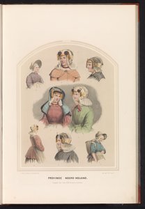 Tradisjonell drakt fra Nord-Holland, 1857 Provinsen Nord-Holland. / XXIII (tittel på objekt)
