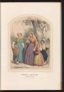 Tradisjonelle kostymer av Overflakkee og Goedereede i Sør-Holland, 1857-provinsen Sør-Holland Overflakkee og Goedereede / XV (tittel på objekt)