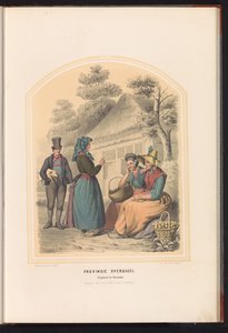 Tradisjonell drakt av Staphorst og Rouveen i Overijssel, 1857 Provinsen Overijssel. Staphorst og Rooveen / XXV (tittel på objekt)