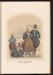 Tradisjonell drakt av øya Marken i Nord-Holland, 1857 Provinsen Nord-Holland. Øya Marken / XXX (tittel på objekt)