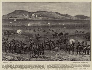 Med den 62. keiserlige Yeomanry, deres første kamp, Twenty Miles from Kroonstad