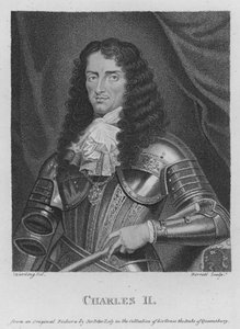 Charles II (gravering) av S. (after) Harding