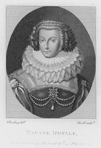 Madame Royale, datter av Henry IV av Frankrike (gravering)
