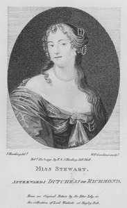 Frøken Stewart, etterpå Dutchess of Richmond (gravering)