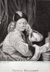 Thomas Killigrew (1612-83), gravert av J.J. Van den Bergh (gravering) av S. (after) Harding