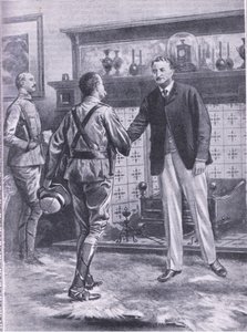 Da Kimberley ble avløst av French. General French og Cecil Rhodes, illustrasjon fra Cassells Romance of Famous Lives, ca. 1940