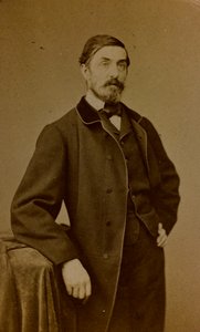 Portrett av Auguste Paul Charles Anastasi, fransk maler; visittkort (s/hvitt bilde) av S. Berthaud