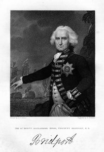 Admiral Alexander Hood 1726-1814, 1. Viscount Bridport, 1837.