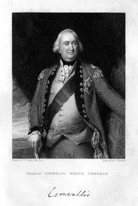 Charles Cornwallis 1738-1805, 1. Marquess Cornwallis, 1839. av S. Freeman