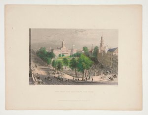 The Park and City Hall, New York, illustration for Nathaniel Parker Willis   1349627   no       norwegian Successfully Translated  Original: Dancers and Performers Page from a Sketchbook, c. 1911. Translat: Dancers and Performers Page from a Sketchbook, c.