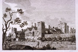 Hage ved Lambeth Palace, London, 1786. av S Sparrow