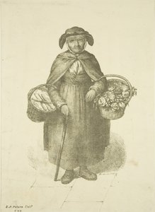 Old Kingswood Flower Seller, ca. 1828 av S. or D. A. Peters