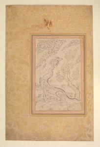 Drage og skyer, ca. 1600. av Sadiqi Beg.