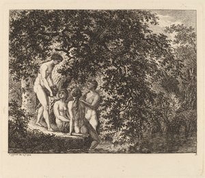Jente som bærer en kurv med frukt, 1770.