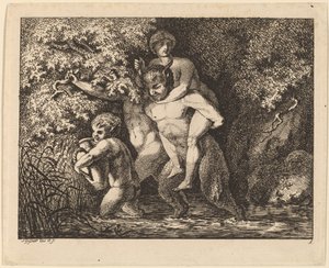 Satyr som bærer en nymfe, 17691771. av Salomon Gessner