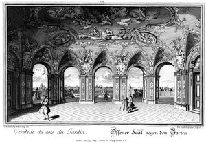 Utsikt over hagen fra Sala Terrena av Salomon Kleiner