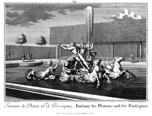 Prospekt av fontenene til Pluto og Proserpina av Salomon Kleiner